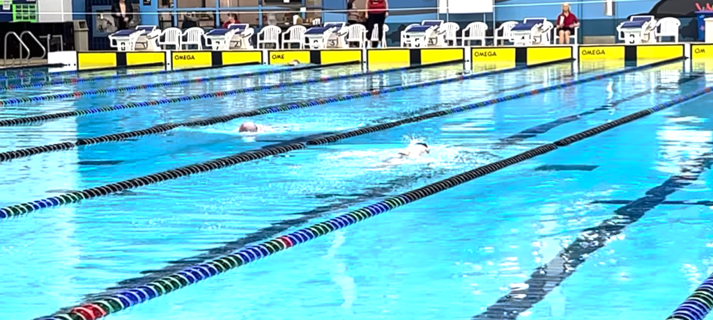 Betty Brussel Swimming Breaststroke. 